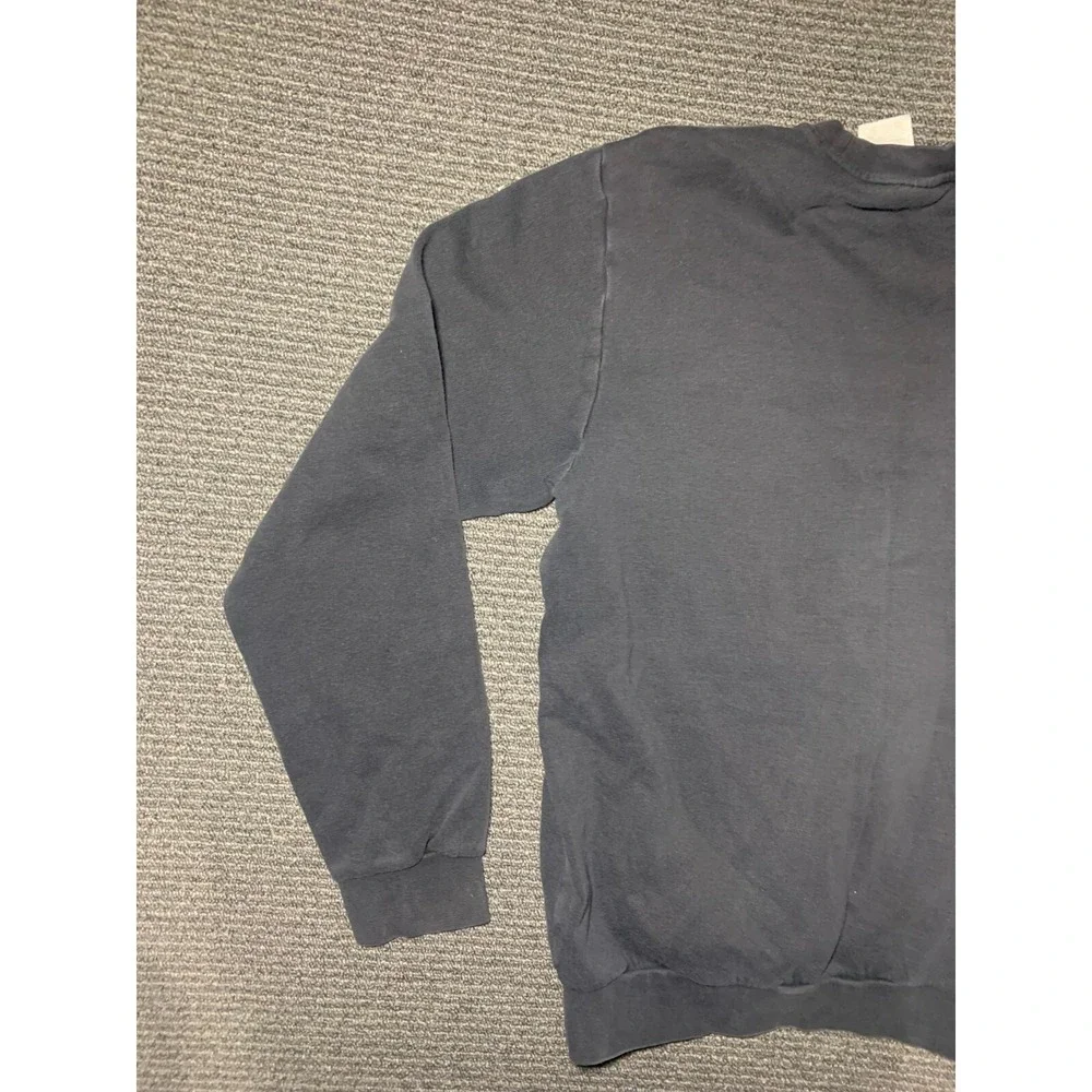 Adidas Sweatshirt Mens Small Black Crew Neck Long Sleeve Heavyweight Pullover